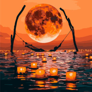 Luna llena y velas  VA-1818