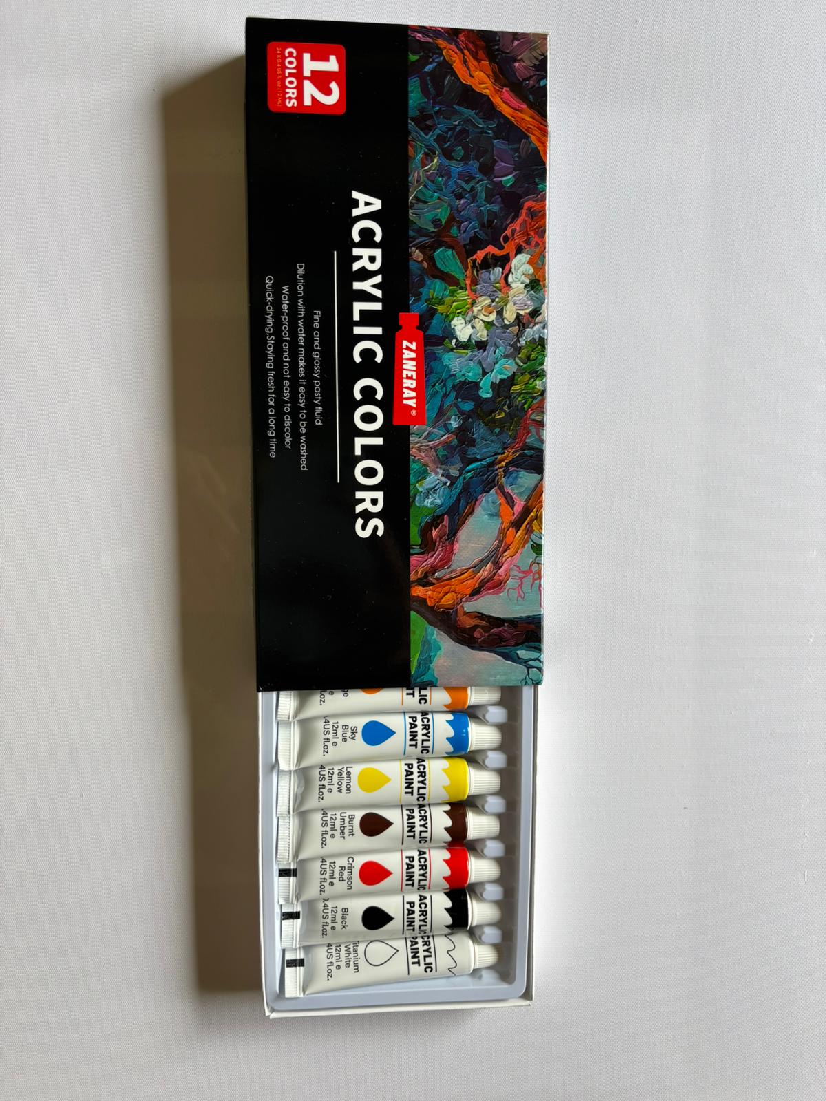Set de Pintura Acrílica 12 Colores